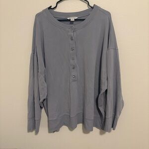 Athleta Henley Grey Pullover
